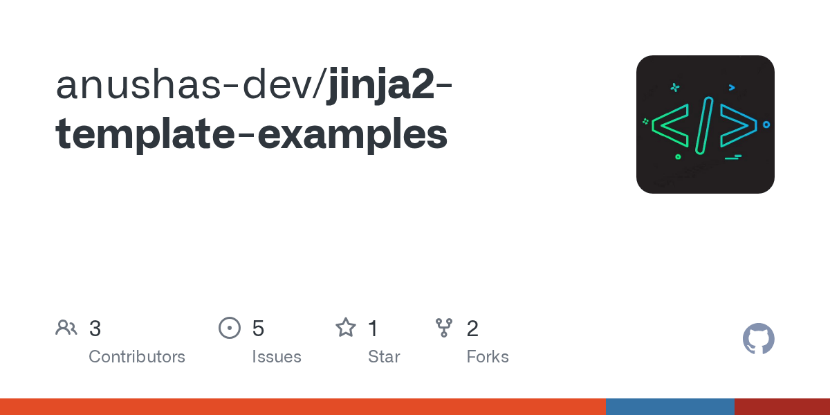 GitHub anushasdev/jinja2templateexamples