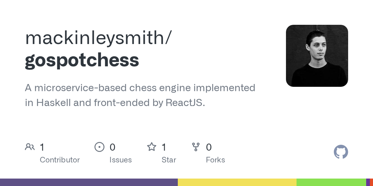 GitHub mackinleysmith/gospotchess A microservicebased chess engine