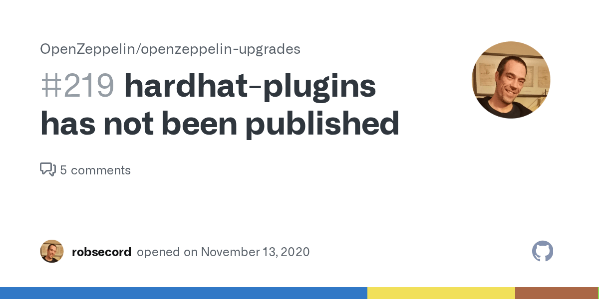hardhatplugins has not been published · Issue 219 · OpenZeppelin