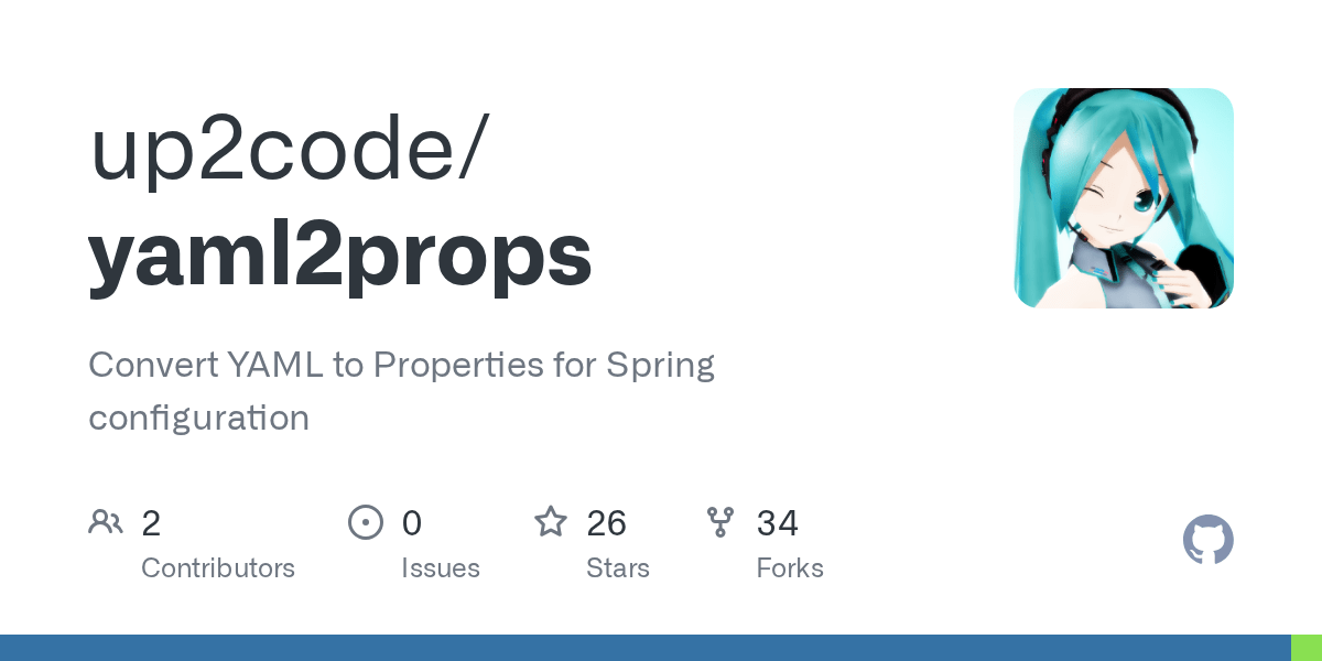 GitHub up2code/yaml2props Convert YAML to Properties for Spring