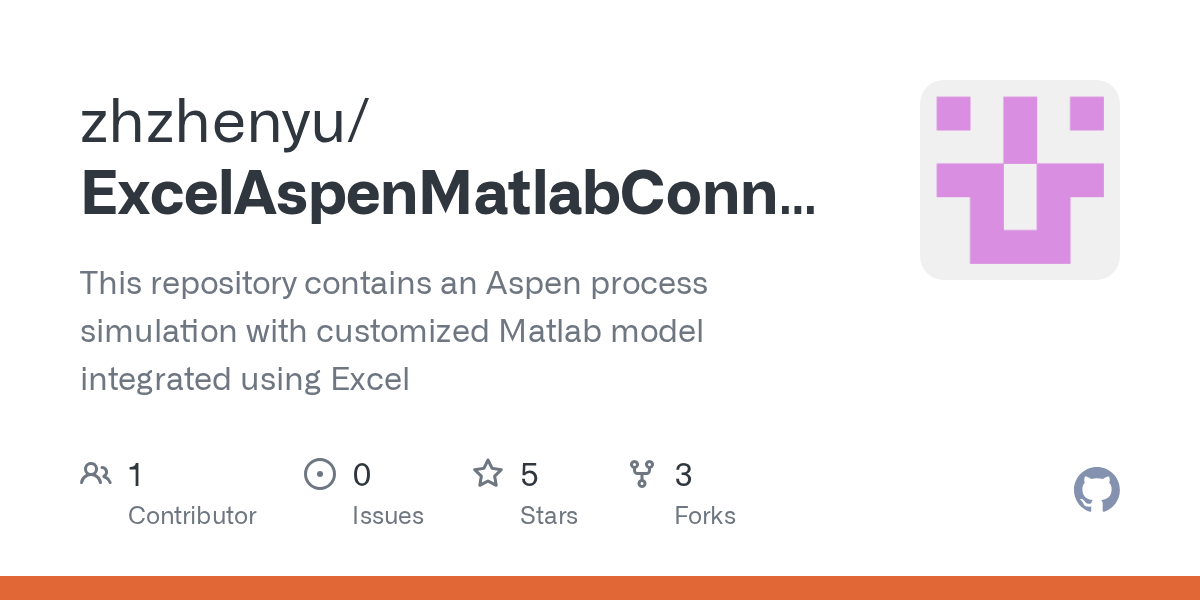 GitHub zhzhenyu/ExcelAspenMatlabConnector This repository contains