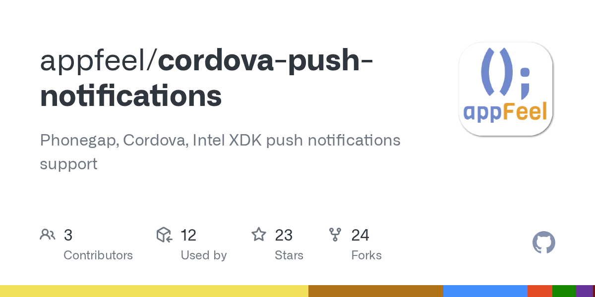 GitHub appfeel/cordovapushnotifications Phonegap, Cordova, Intel XDK push notifications support