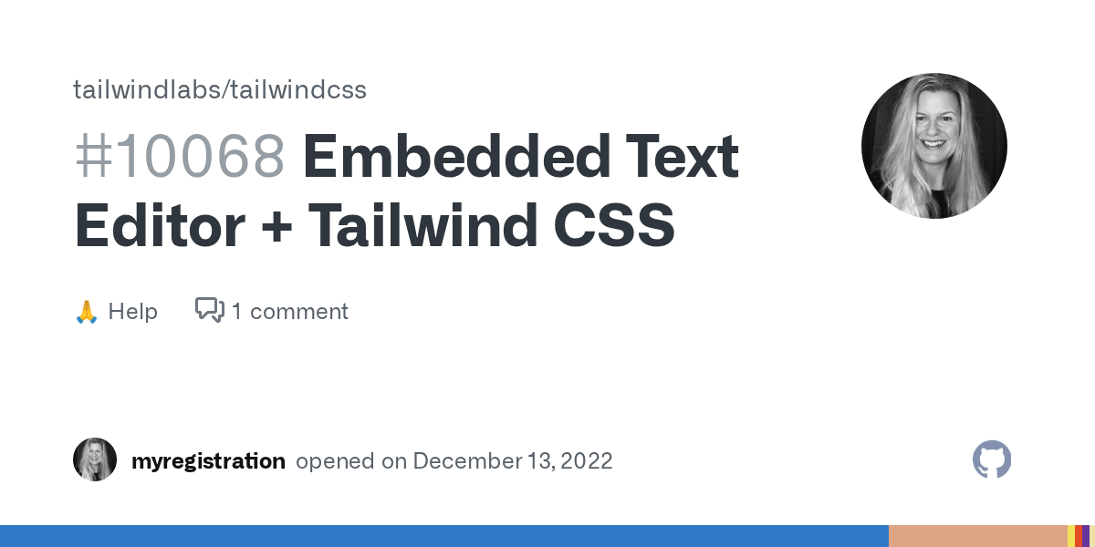 Embedded Text Editor + Tailwind CSS · tailwindlabs tailwindcss