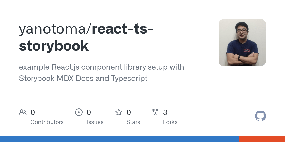 GitHub yanotoma/reacttsstorybook example React.js component