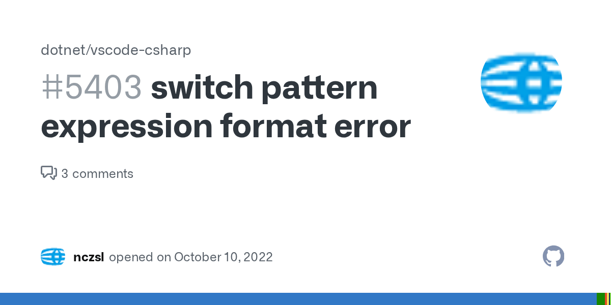 switch pattern expression format error · Issue 5403 ·