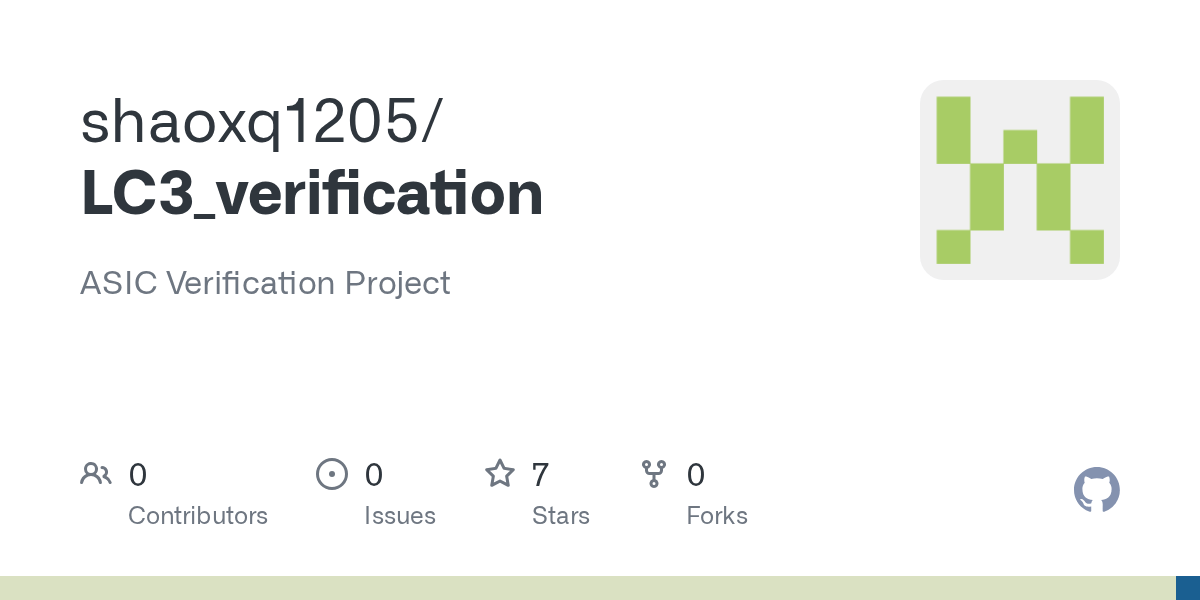 GitHub shaoxq1205/LC3_verification ASIC Verification Project