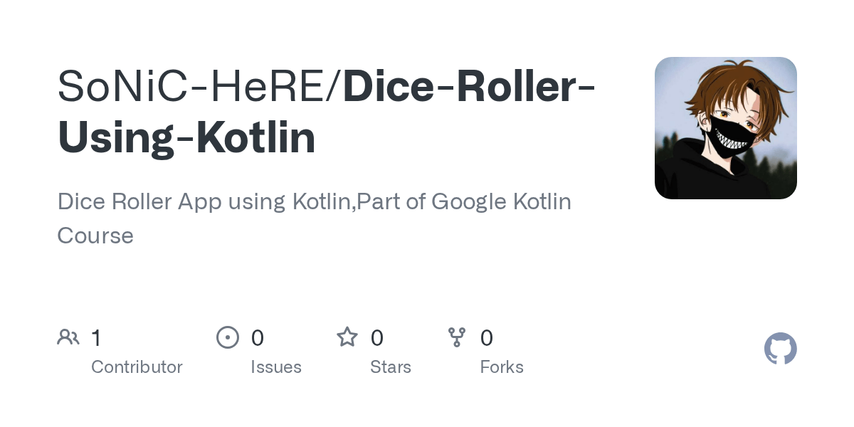 GitHub SoNiCHeRE/DiceRollerUsingKotlin Dice Roller App using