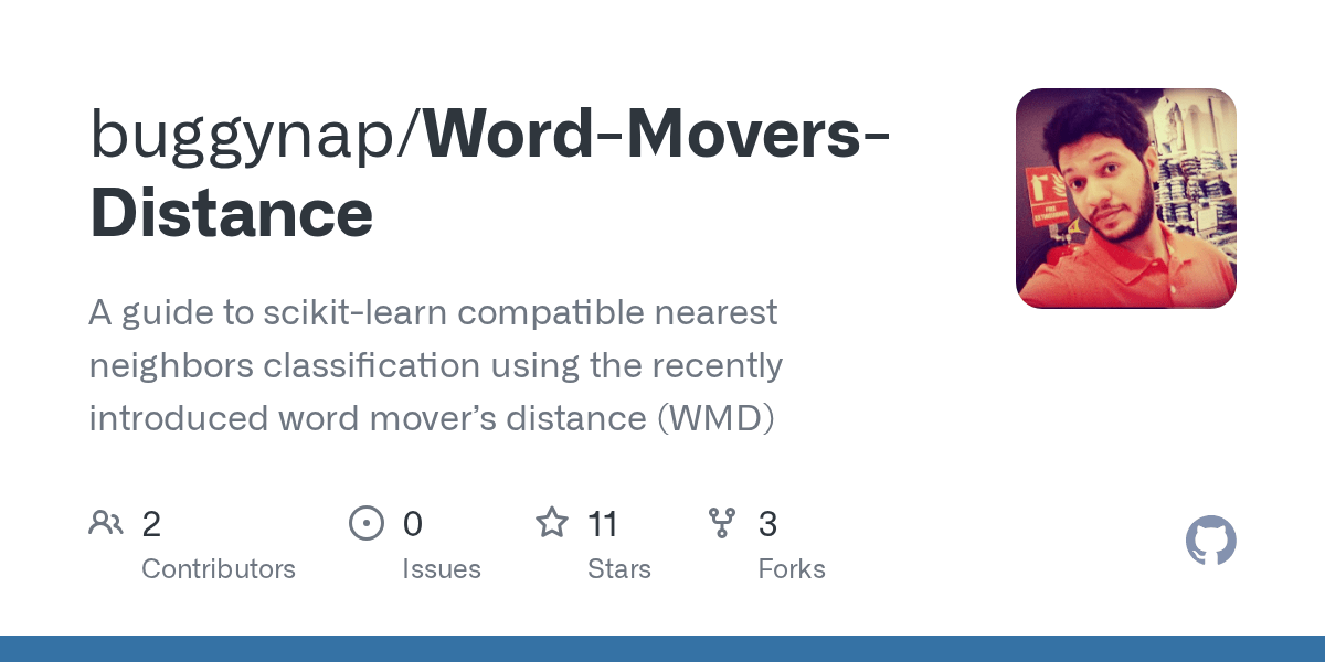 GitHub buggynap/WordMoversDistance A guide to scikitlearn