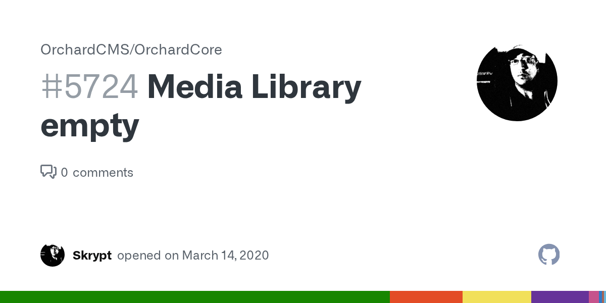 Media Library empty · Issue 5724 · OrchardCMS/OrchardCore · GitHub