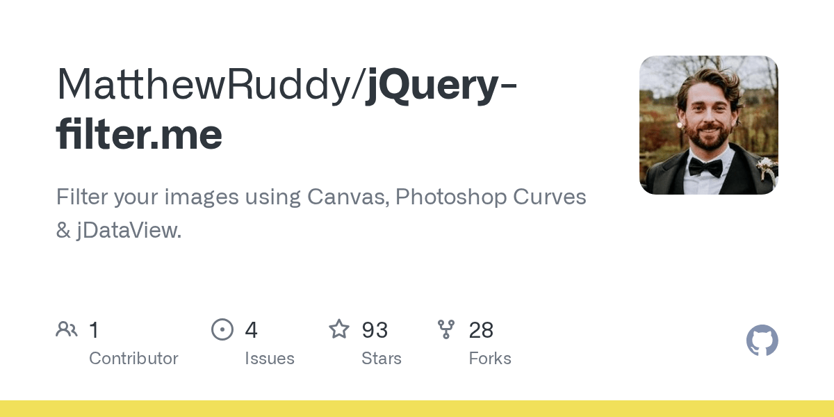 GitHub MatthewRuddy/jQueryfilter.me Filter your images using Canvas