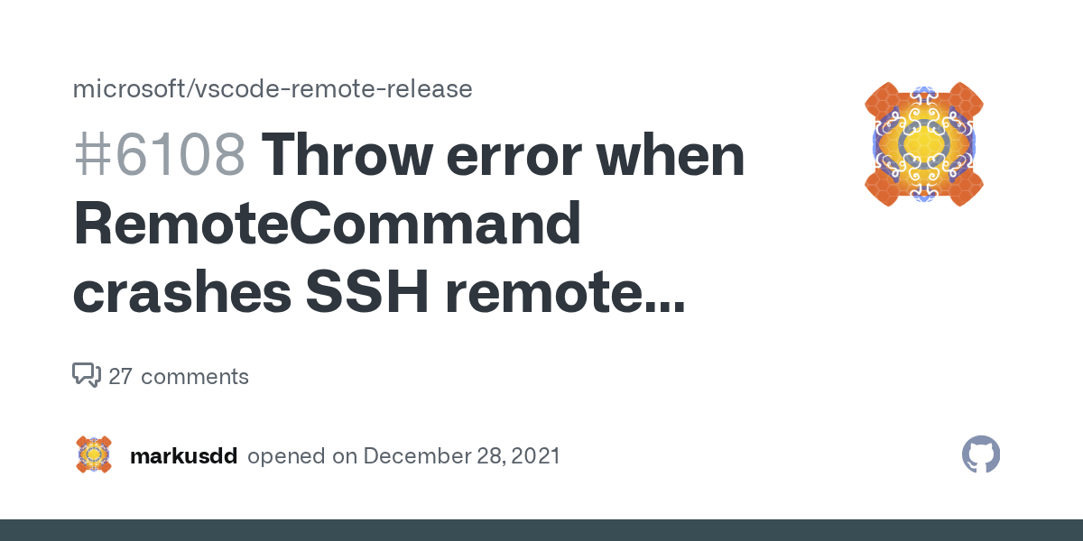 Throw error when crashes SSH remote connection process on