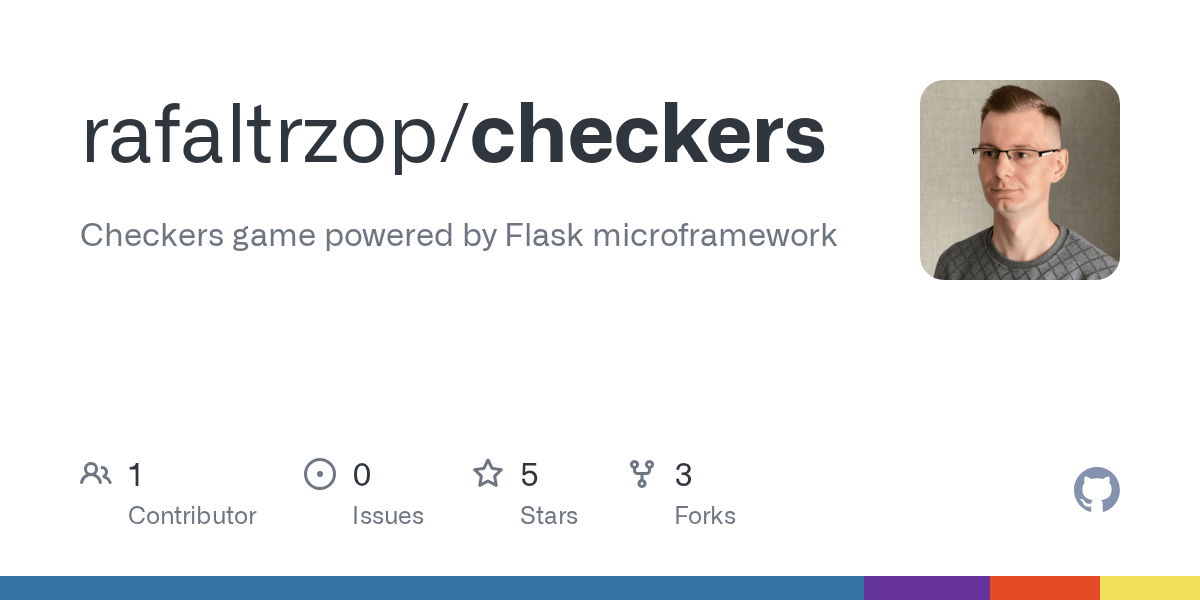 GitHub rafaltrzop/checkers Checkers game powered by Flask microframework
