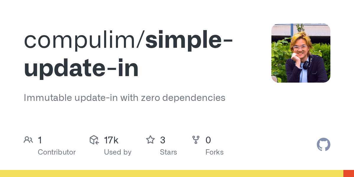 GitHub compulim/simpleupdatein Immutable updatein with zero