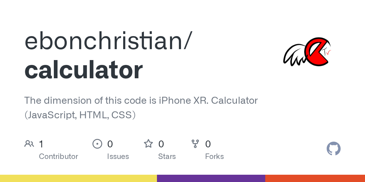 GitHub ebonchristian/calculator The dimension of this code is iPhone
