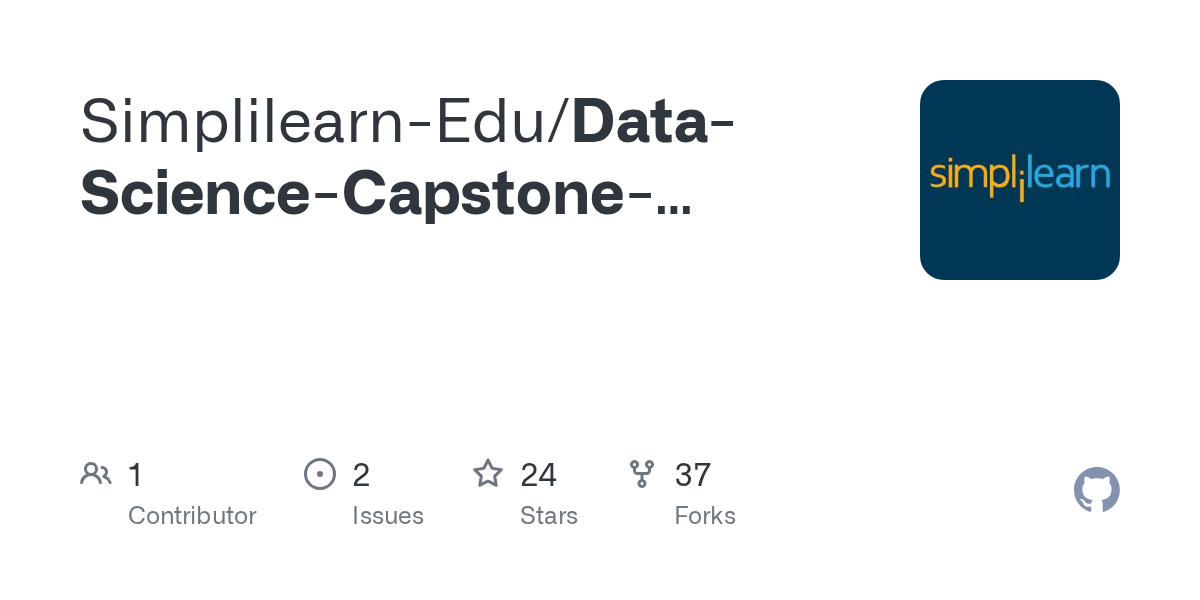 GitHub SimplilearnEdu/DataScienceCapstoneProjects