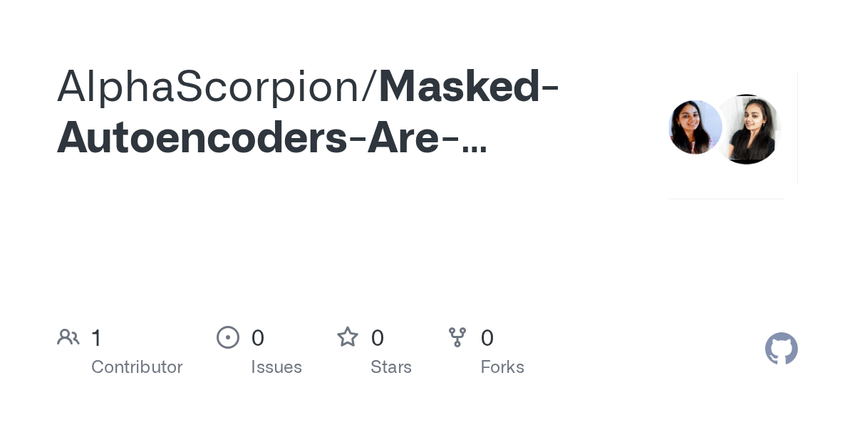 GitHub AlphaScorpion/MaskedAutoencodersAreScalableVisionLearners