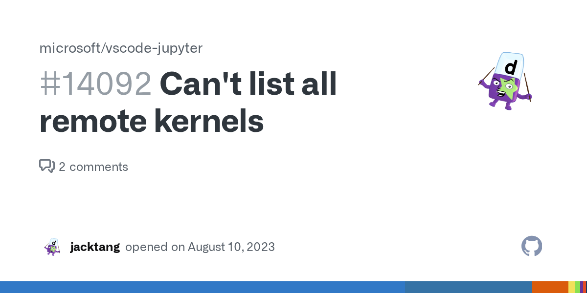 Can't list all remote kernels · Issue 14092 · microsoft/vscodejupyter · GitHub