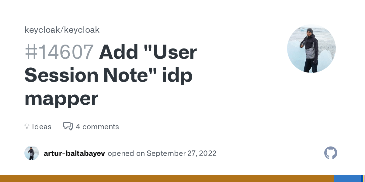 Add "User Session Note" idp mapper · keycloak keycloak · Discussion