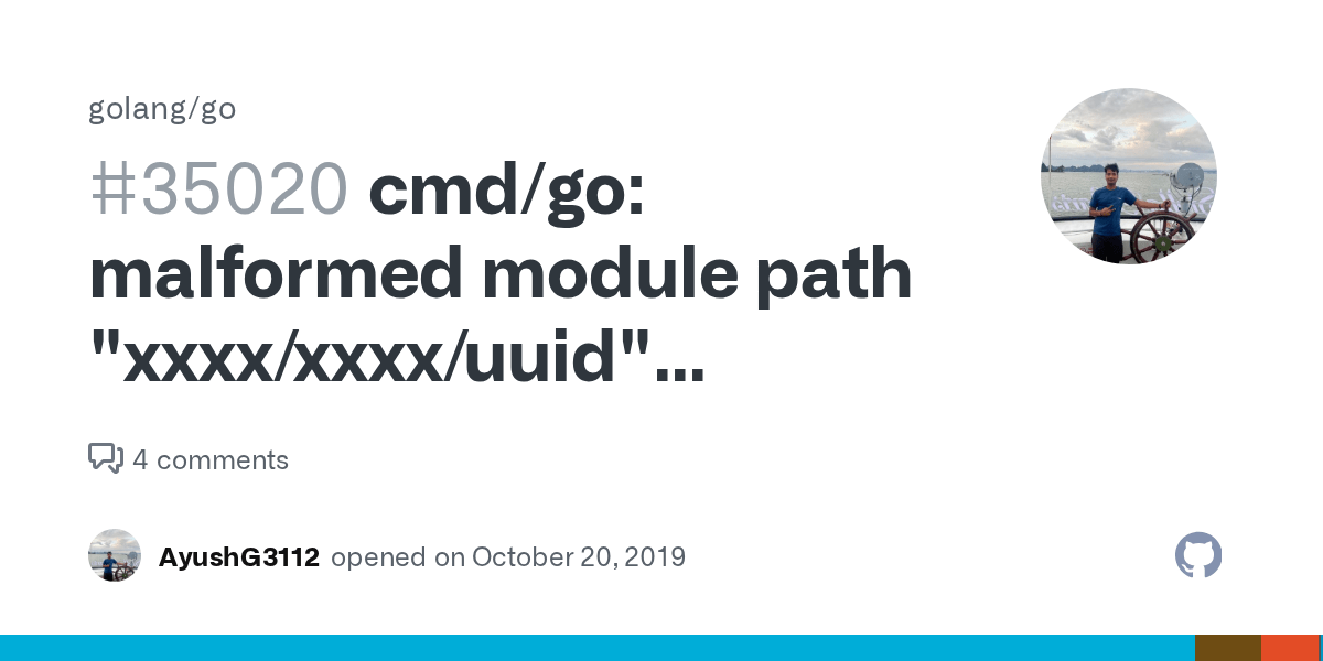 cmd/go malformed module path "xxxx/xxxx/uuid" missing dot in first path element when migrating