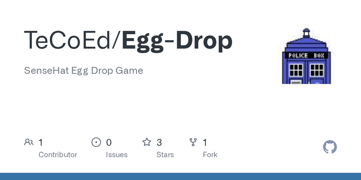GitHub TeCoEd/EggDrop SenseHat Egg Drop Game