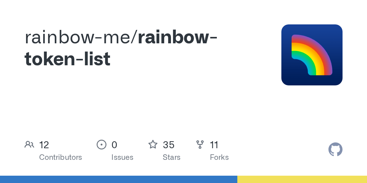 GitHub rainbowme/rainbowtokenlist