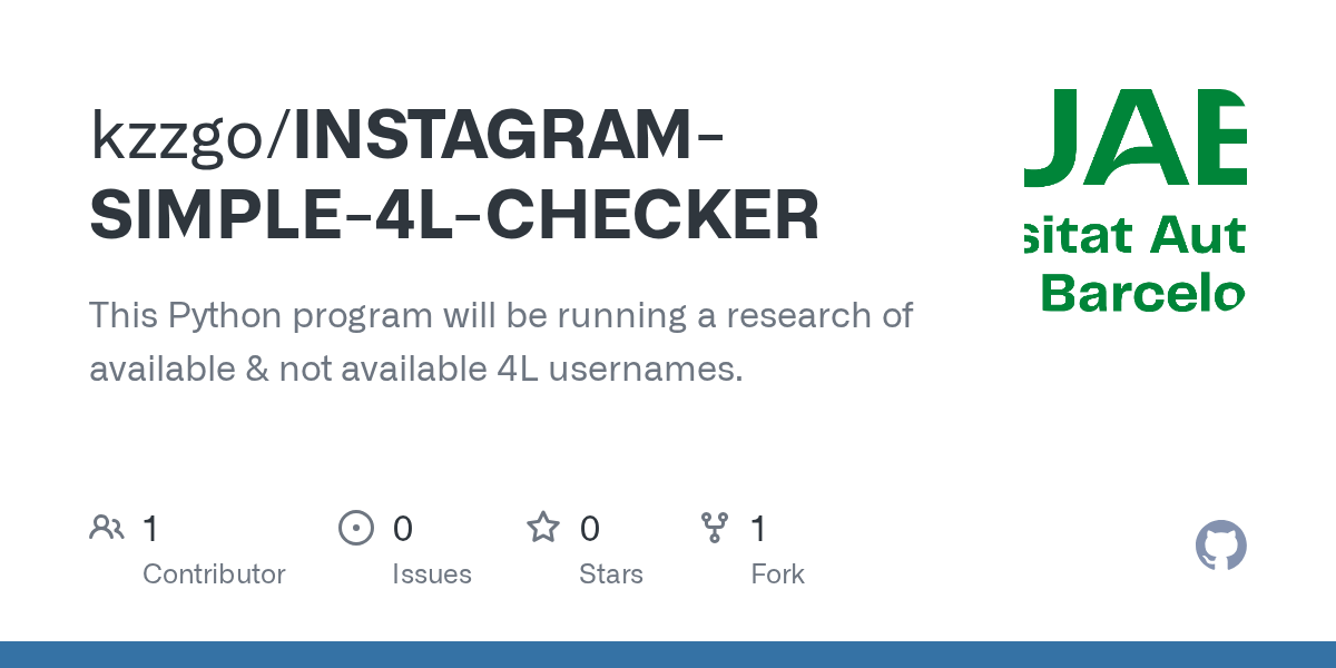 GitHub kzzgo/INSTAGRAMSIMPLE4LCHECKER This Python program will be