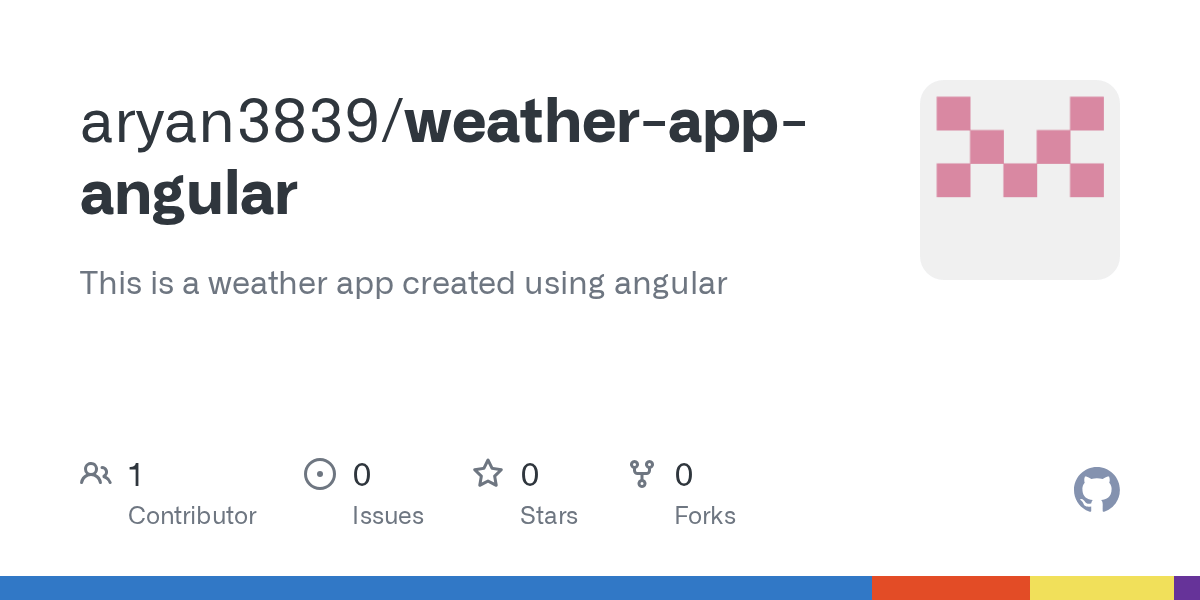 GitHub aryan3839/weatherappangular This is a weather app created