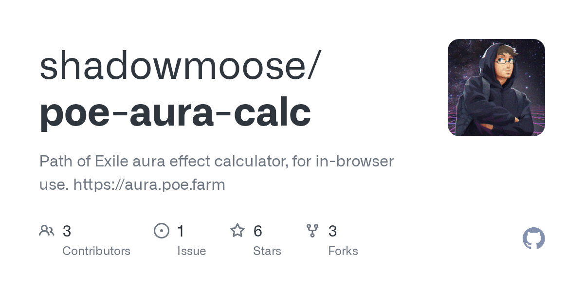 GitHub shadowmoose/poeauracalc Path of Exile aura effect