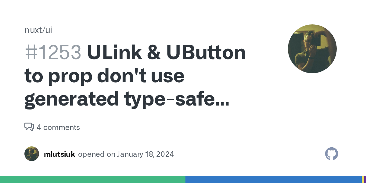 ULink & UButton to prop don't use generated typesafe routes · Issue
