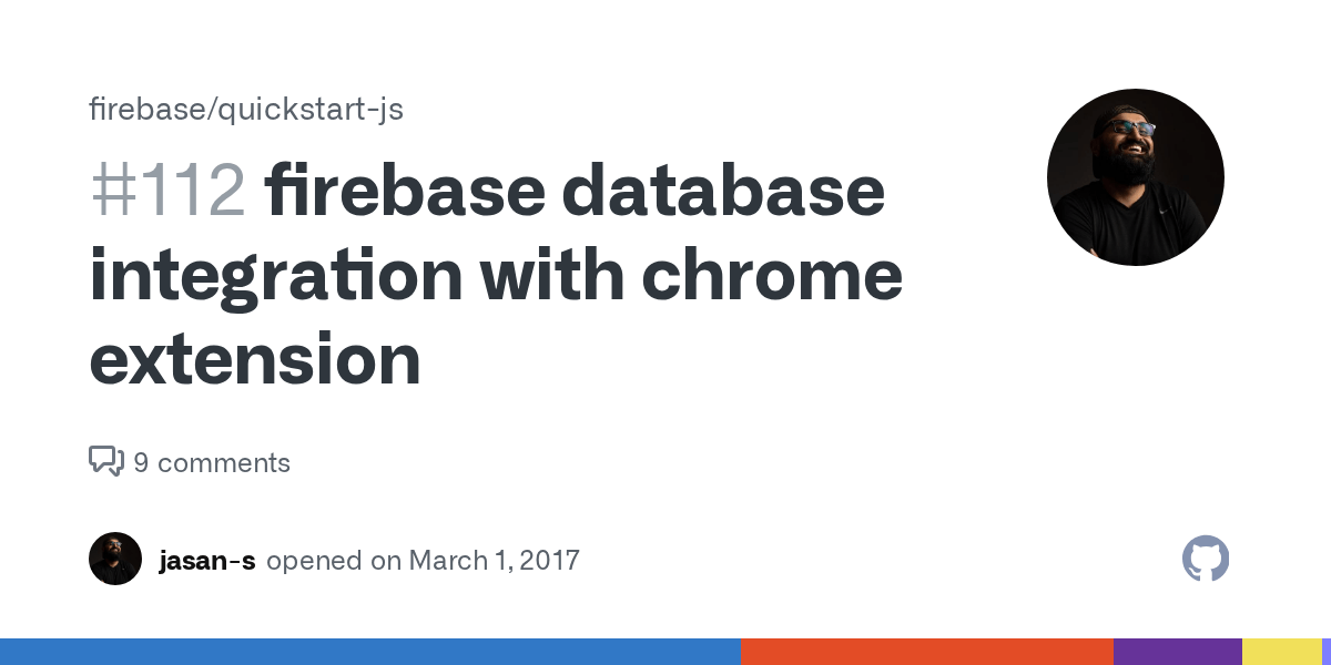 firebase database integration with chrome extension · Issue 112