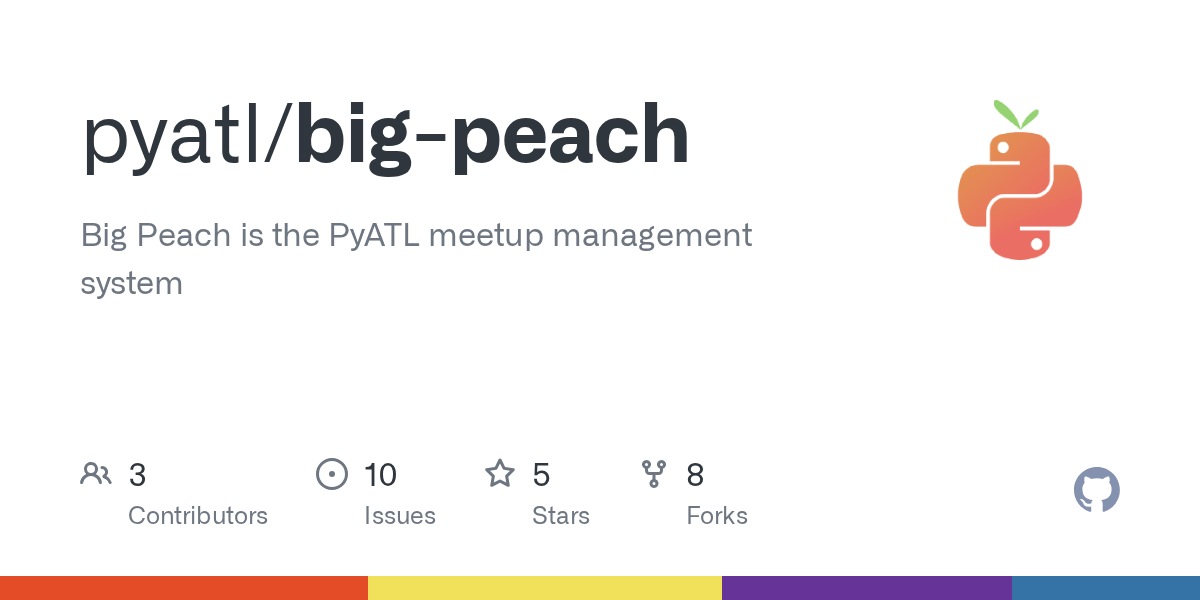 GitHub pyatl/bigpeach Big Peach is the PyATL meetup management system