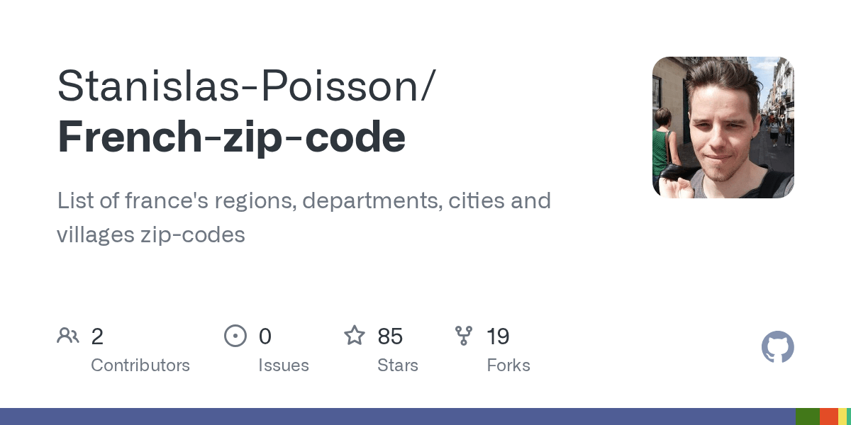 GitHub StanislasPoisson/Frenchzipcode List of france's regions