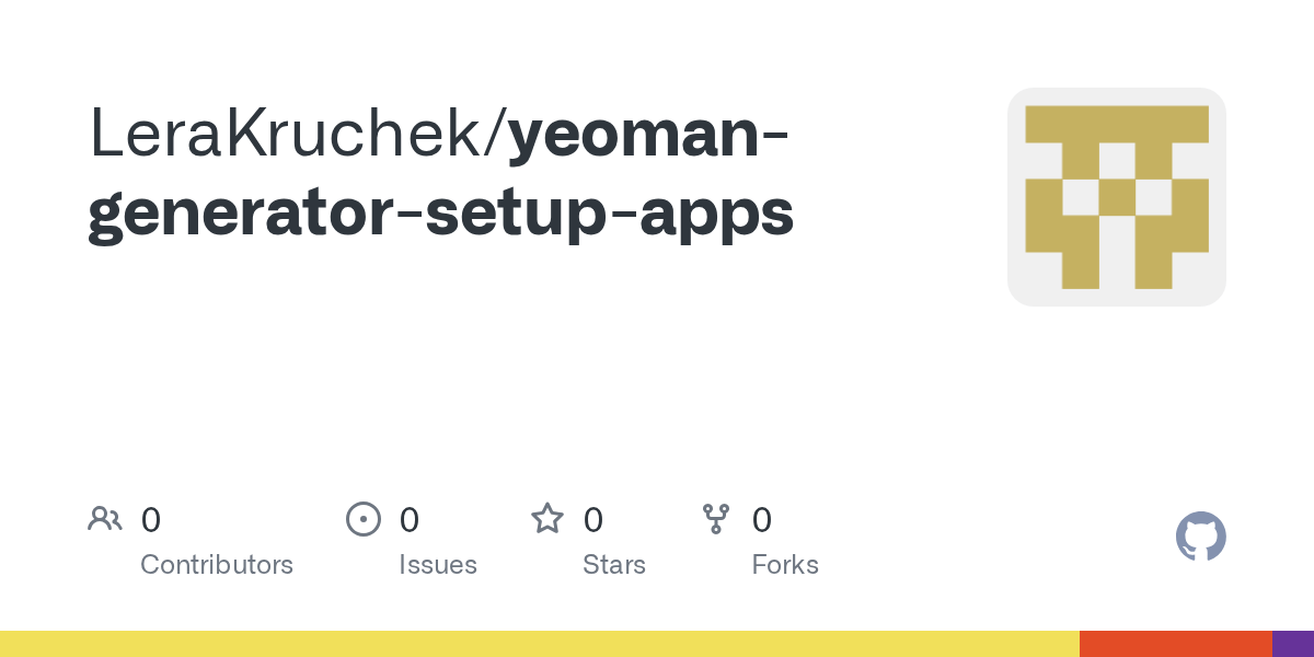 GitHub LeraKruchek/yeomangeneratorsetupapps