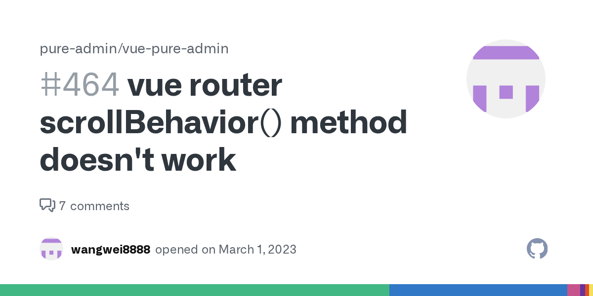vue router scrollBehavior() method doesn't work · Issue 464 · pureadmin/vuepureadmin · GitHub