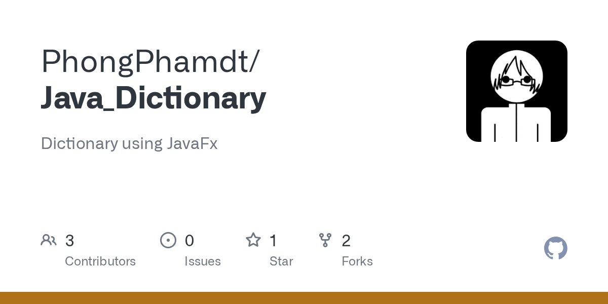 GitHub PhongPhamdt/Java_Dictionary Dictionary using JavaFx