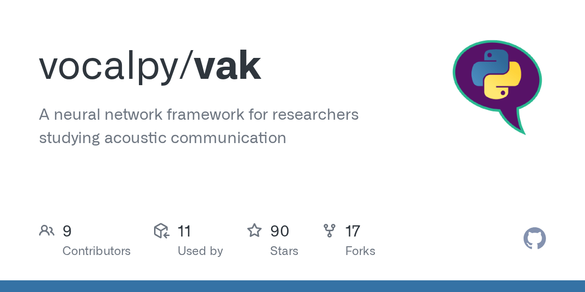 GitHub vocalpy/vak A neural network framework for researchers