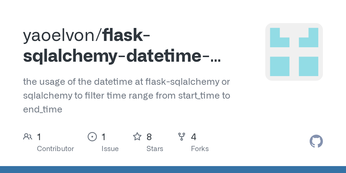 GitHub yaoelvon/flasksqlalchemydatetimeexample the usage of the