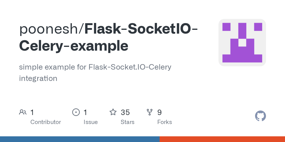 GitHub poonesh/FlaskSocketIOCeleryexample simple example for FlaskSocket.IOCelery