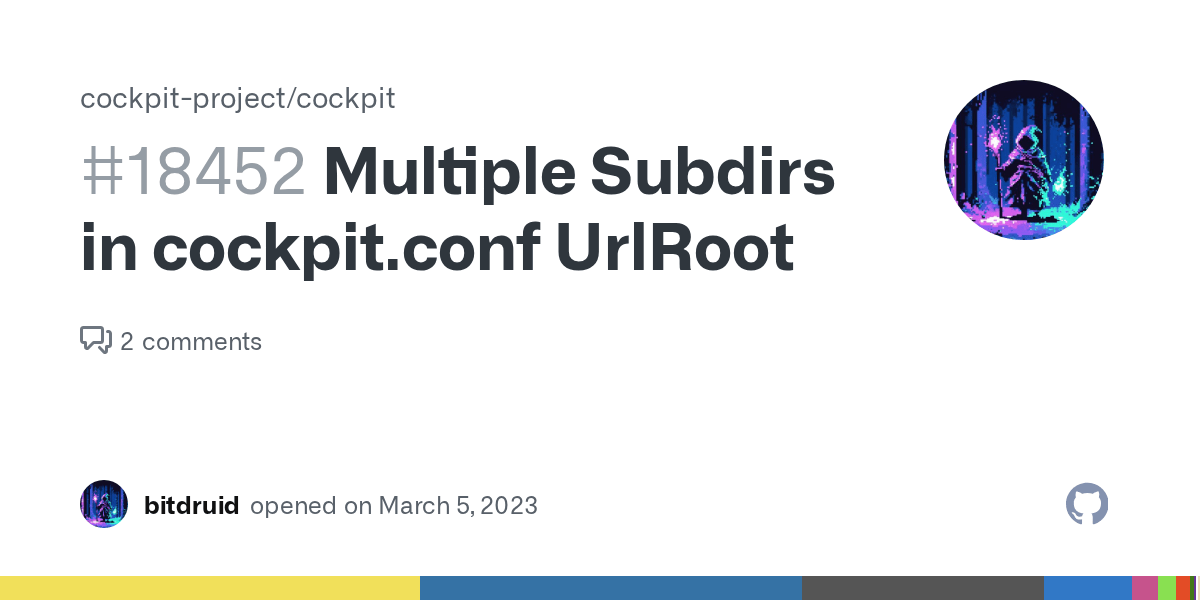 Multiple Subdirs in cockpit.conf UrlRoot · Issue 18452 · cockpit