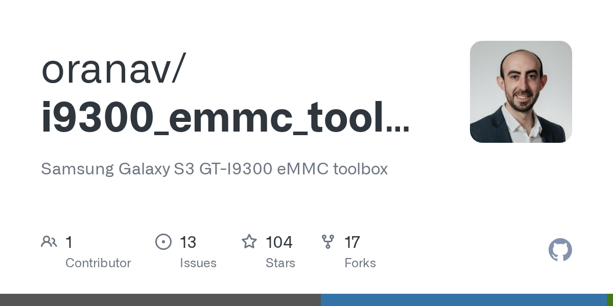 GitHub oranav/i9300_emmc_toolbox Samsung Galaxy S3 GTI9300 eMMC toolbox