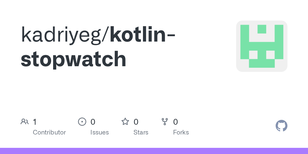 GitHub kadriyeg/kotlinstopwatch