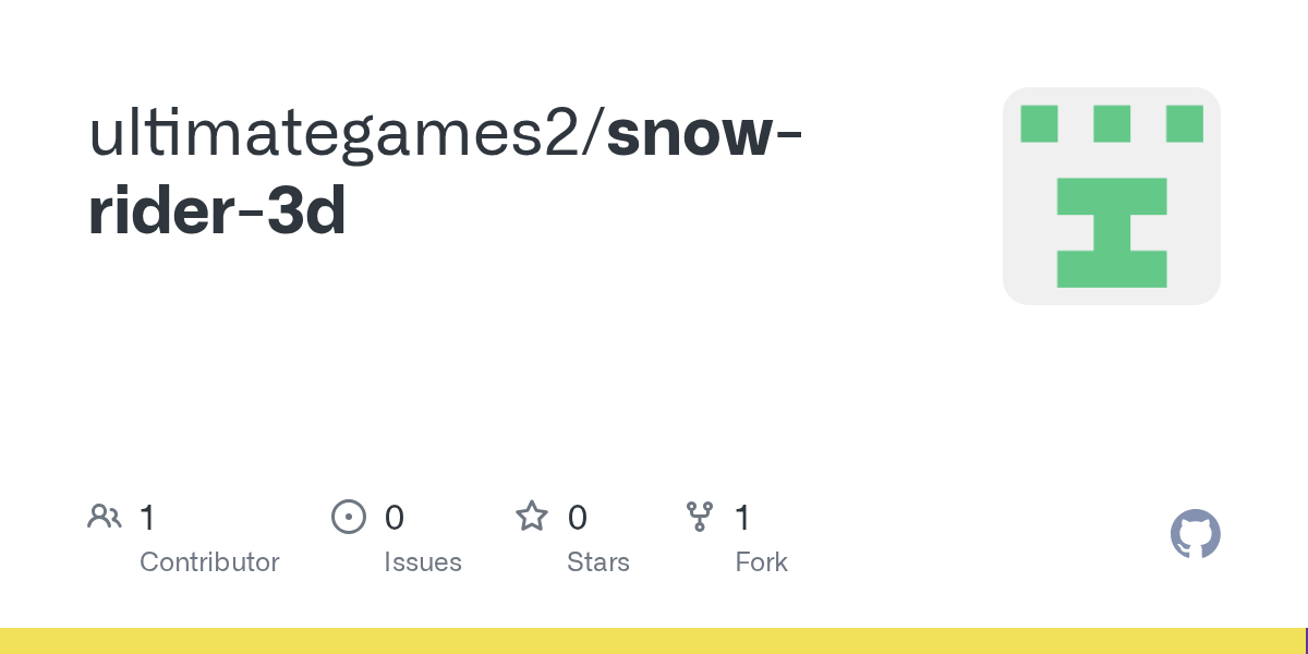 GitHub ultimategames2/snowrider3d · GitHub