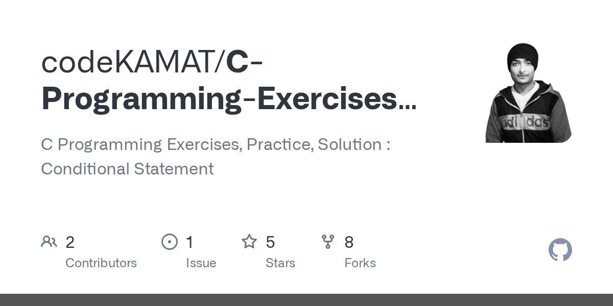 GitHub codeKAMAT/CProgrammingExercisesPracticeSolution