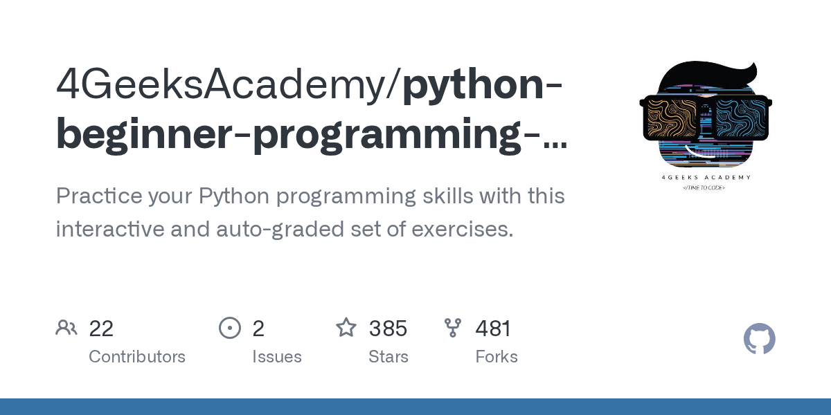 pythonbeginnerprogrammingexercises/app.py at master · 4GeeksAcademy