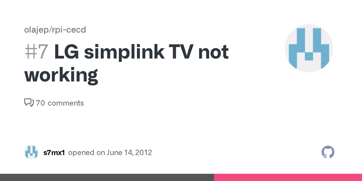 LG simplink TV not working · Issue 7 · olajep/rpicecd · GitHub