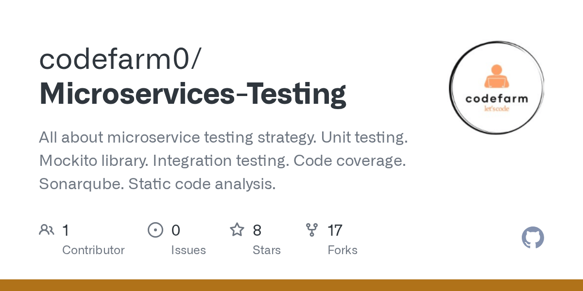 GitHub codefarm0/MicroservicesTesting All about microservice