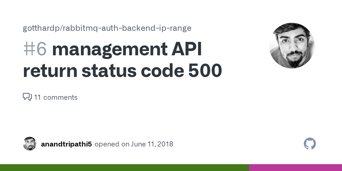 management API return status code 500 · Issue 6 · gotthardp/rabbitmq
