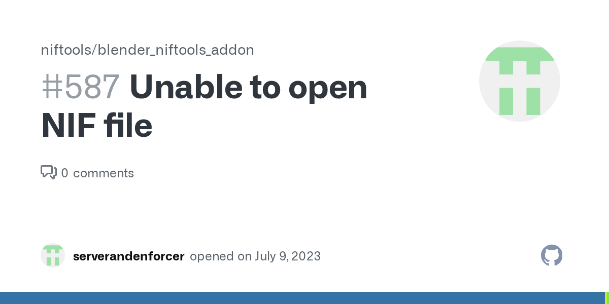 Unable to open NIF file · Issue 587 · niftools/blender_niftools_addon