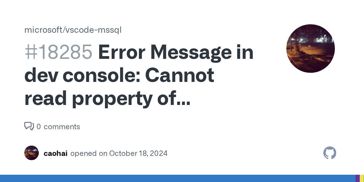 Error Message in dev console Cannot read property of undefined