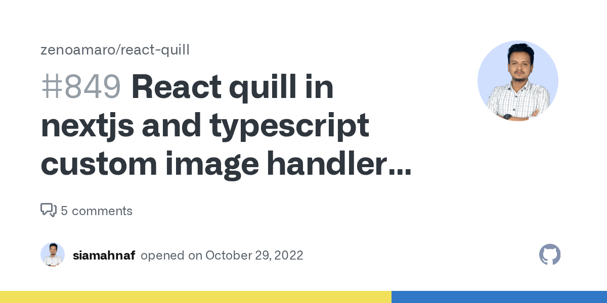 React quill in nextjs and typescript custom image handler issue